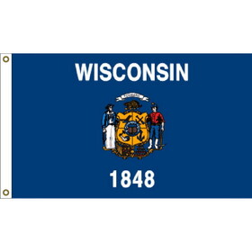 Eagle Emblems F1550 Flag-Wisconsin (3ft x 5ft)