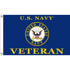 Eagle Emblems F1606 Flag-Usn Veteran (3ft x 5ft)