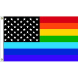 Eagle Emblems F1645 Flag-Usa, Rainbow (3Ftx5Ft) .