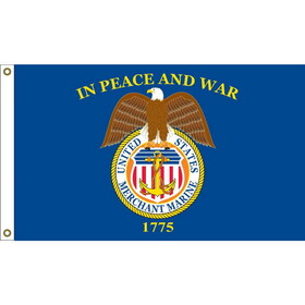 Eagle Emblems F1647 Flag-Us, Merchant Marine (3Ftx5Ft) .