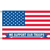Eagle Emblems F1664 Flag-Support Our Troops (3Ftx5Ft)    Usa Flag .