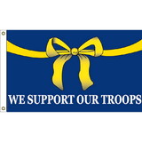 Eagle Emblems F1666 Flag-Support Our Troops (3Ftx5Ft)  Yellow Ribbon .