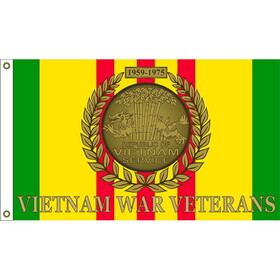 Eagle Emblems F1668 Flag-Vietnam War Veterans 1959-1975, (3ft x 5ft)