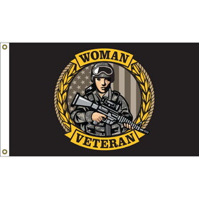 Eagle Emblems F1672 Flag-Woman Veteran,Bdu (3ft x 5ft)