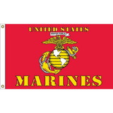 Eagle Emblems F1680 Flag-Usmc Ii Made In USA Poly-Cotton, (3ft x 5ft)