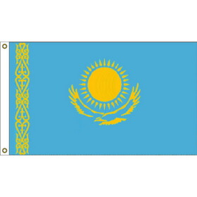 Eagle Emblems F1842 Flag-Kazakhstan (3ft x 5ft)