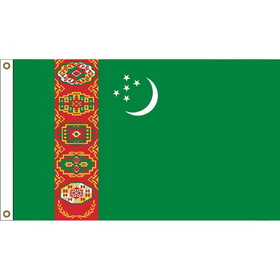Eagle Emblems F1873 Flag-Turkmenistan (3ft x 5ft)