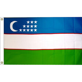 Eagle Emblems F1877 Flag-Uzbekistan (3ft x 5ft)