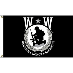Eagle Emblems F1886 Flag-Wounded Warrior (3Ftx5Ft) .