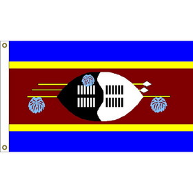 Eagle Emblems F2106 Flag-Swaziland (2ft x 3ft)