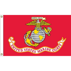 Eagle Emblems F2305 Flag-Usmc Made In USA Poly-Cotton, (2ft x 3ft)