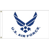Eagle Emblems F3004 Flag-Usaf Symbol Made In USA Poly-Cotton, (3ft x 5ft)