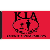 Eagle Emblems F3142-03 Flag-Kia Honor Made In USA Nylon-Glow, (2ft x 3ft)