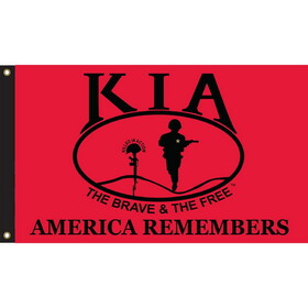 Eagle Emblems F3142-05 Flag-Kia Honor Made In USA Nylon-Glow, (3ft x 5ft)