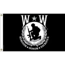 Eagle Emblems F3146-03 Flag-Wounded Warrior, Nyl (2Ftx3Ft)   Made In Usa