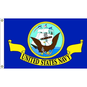 Eagle Emblems F3206-06 Flag-Usn Nyl-Glo (4Ftx6Ft)   Made In Usa