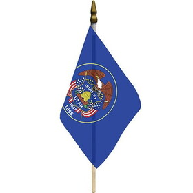 Eagle Emblems F6545 Flag-Utah (4" x 6")