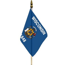 Eagle Emblems F6550 Flag-Wisconsin (4" x 6")