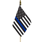 Eagle Emblems F8474 Flag-Police, Blue Line, 12