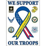 Eagle Emblems F9011 Banner-Support The Troops (29