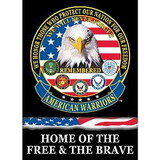 Eagle Emblems F9012 Banner-American Warriors (29