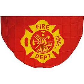 Eagle Emblems F9130 Fan-Pleated,Fire Super-Poly, (3ft x 5ft)