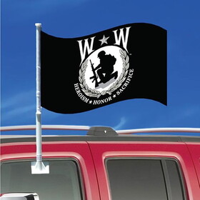 Eagle Emblems F9739 Flag-Car,Wounded Warrior (12" x 18")