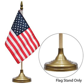 Eagle Emblems F9801 Flag Stand,Gold,1-Flag (Fits 4" x 6" Stick Flag)