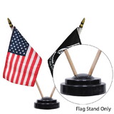 Eagle Emblems F9812 Flag Stand, Black, 2-Flag (Fits 4In X 6In)