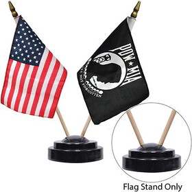 Eagle Emblems F9812 Flag Stand,Black,2-Flag (Fits 4" x 6" Stick Flag)