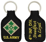 Eagle Emblems KC0054 Key Ring-Army, 004Th Inf. Embr. (1-3/4