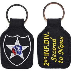 Eagle Emblems KC0107 Key Ring-Army, 002Nd Inf. Embr. (1-3/4"X2-3/4")