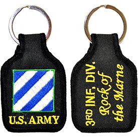Eagle Emblems KC0131 Key Ring-Army, 003Rd Inf. Embr. (1-3/4"X2-3/4")