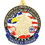 Eagle Emblems KC2009 Key Ring-American Heroes Zinc-Pwt (1-1/2")