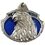 Eagle Emblems KC2014 Key Ring-Eagle Profile Zinc-Pwt (1-1/2")