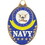 Eagle Emblems KC2033 Key Ring-Usn Logo (Oval) Zinc-Pwt (1-5/8")