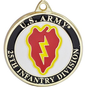 Eagle Emblems KC2096 Key Ring-Army,025Th Div. Bright-Shine, (1-1/2")