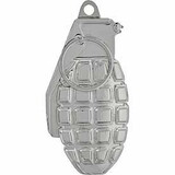 Eagle Emblems KC2099 Key Ring-Hand Grenade Bright-Shine, (1-3/4