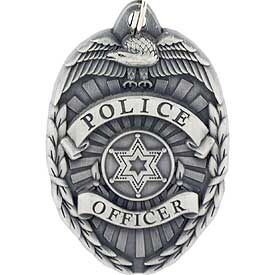 Eagle Emblems KC2153 Key Ring-Police Badge Bright-Shine, (1-3/4")