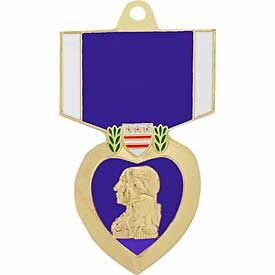 Eagle Emblems KC2526 Key Ring-Purple Heart Bright-Shine, (1-5/8")