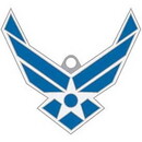 Eagle Emblems KC2534 Key Ring-Usaf Symbol Zinc-Pwt (1-5/8