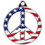 Eagle Emblems KC2548 Key Ring-Peace Sign Zinc-Pwt (1-1/2")