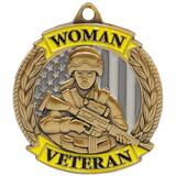 Eagle Emblems KC2559 Key Ring-Woman Veteran Bdu Bright-Shine (1-5/8
