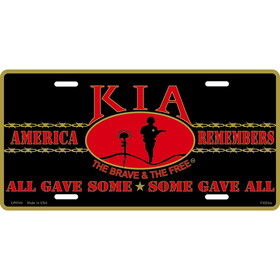 Eagle Emblems LP0344 Lic-Kia,America Remembers (6"X12")