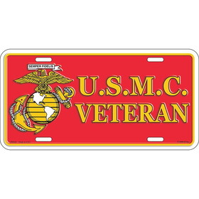 Eagle Emblems LP0560 Lic-Usmc Logo,Veteran (6"X12")