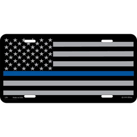 Eagle Emblems LP0583 Lic-Police,Blue Line I (6"X12")