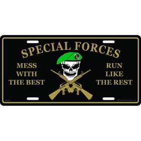 Eagle Emblems LP0585 Lic-Special Forces,Mess WITH THE BEST, (6"X12")