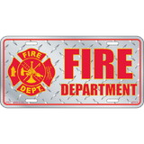 Eagle Emblems LP0671 Lic-Fire Department Logo (Diamond Plate) (6