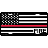 Eagle Emblems LP0700 Lic-Fire, Usa Red Line, (6