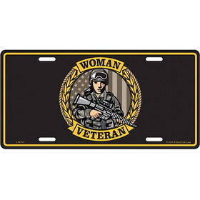 Eagle Emblems LP0703 Lic-Woman Veteran (6"X12")